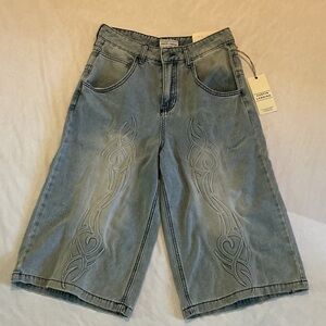 Austin Landing Wide Leg High Rise Loose Fit Jorts Size 7 NWT